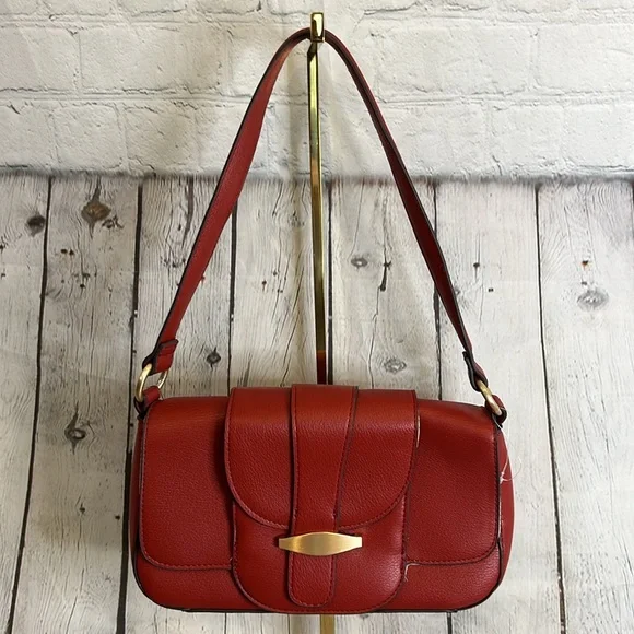 Nwot Small red shoulder bag with front pocket - Picture 2 of 6